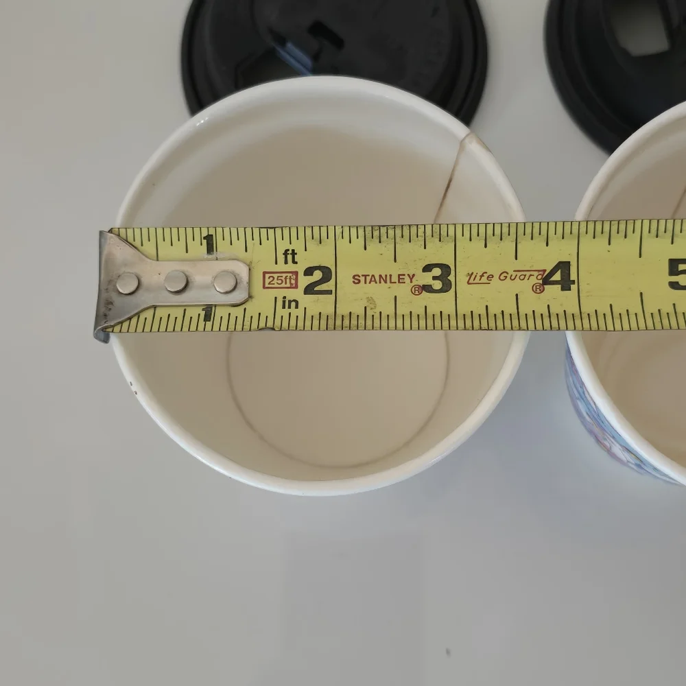 Mc Cafe Doodles Party Cups - Blue and Black Collectible coffee cups Small